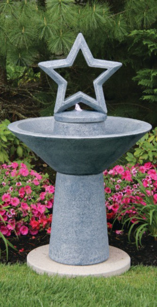 Star Fountain Cement Hollywood Garden shown with prep pad